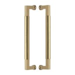 M Marcus Heritage Brass Back to Back Door Pull Handle Bauhaus Design 330mm length
